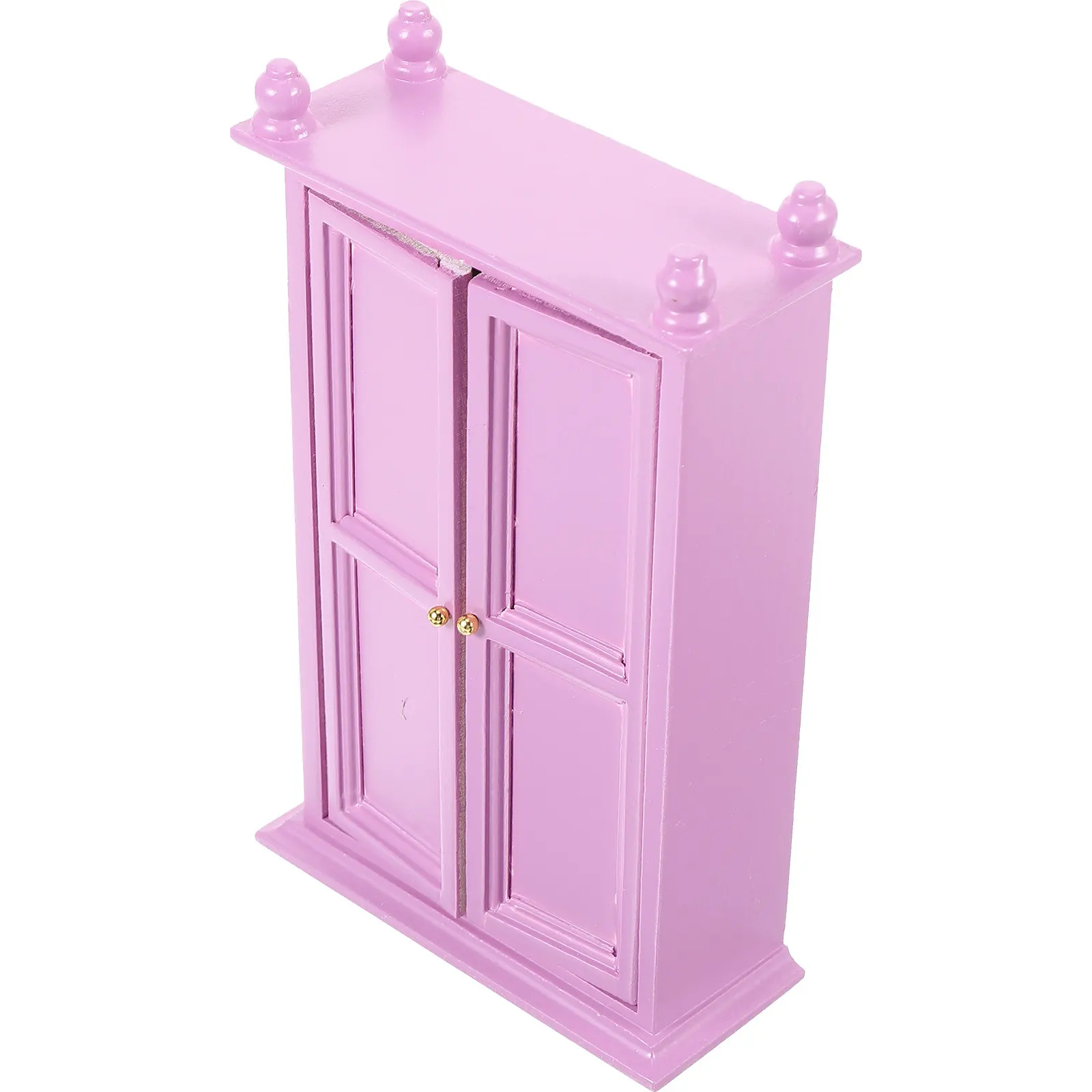 

Mini Wooden Wardrobe 1:12 Scale Dollhouse Decoration Unique Small House Accessories Realistic Furniture for Bedroom Dressing