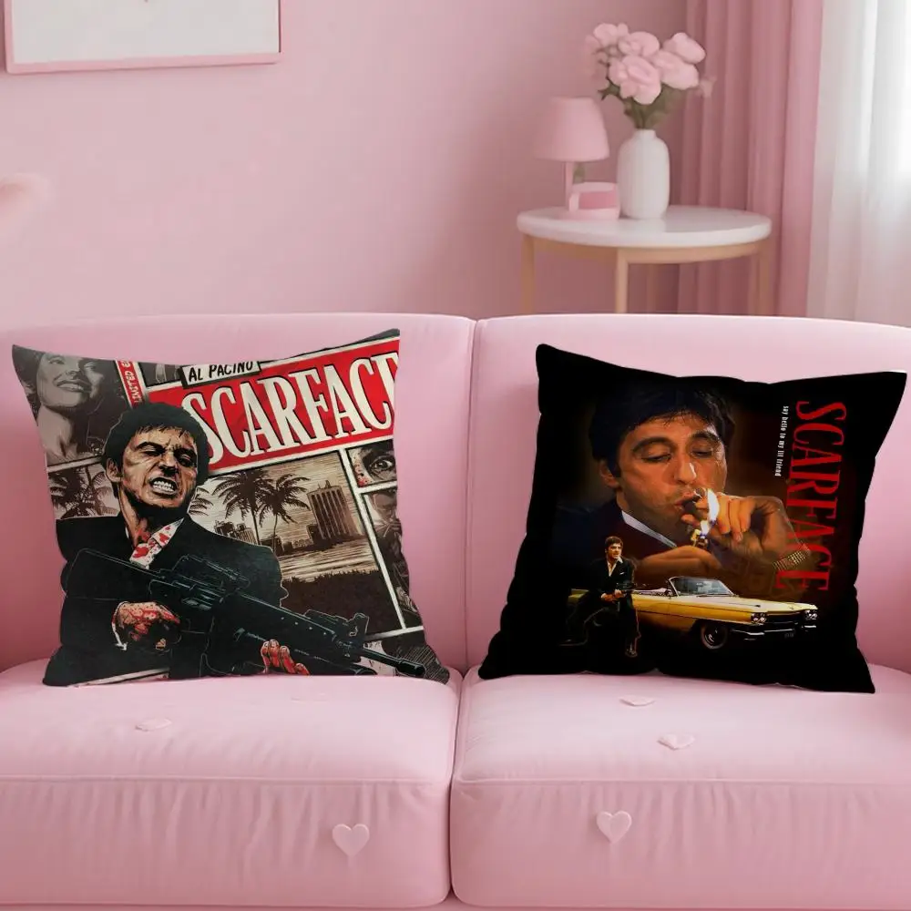 Movie S-ScarfaceS Cushion Cover Comfortable Reversible Pillow Cover Ideal for Car Sofa Bedroom & Beyond