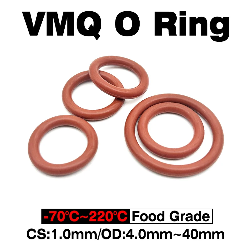 20Pcs Red Vmq Silic…