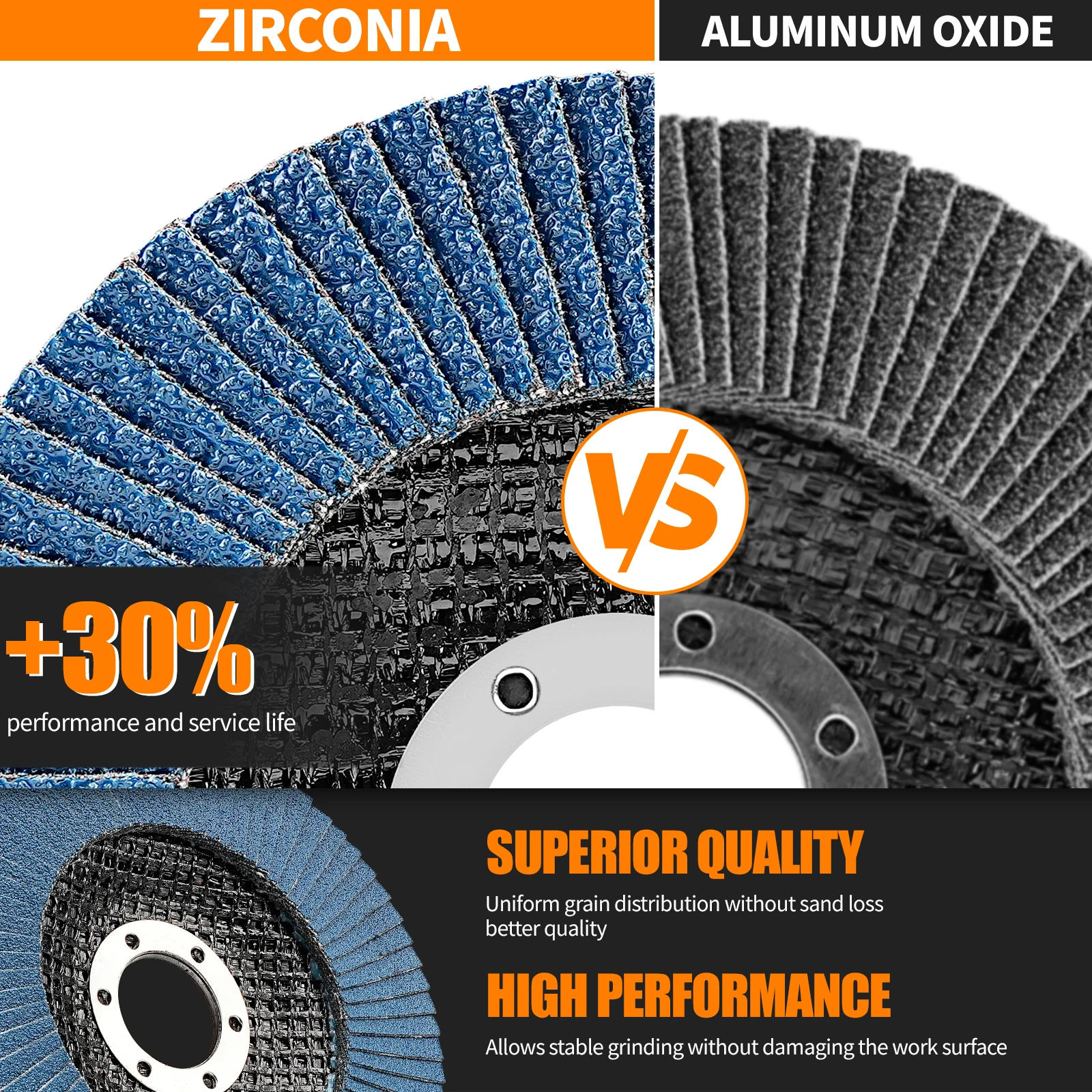1-10pcs Flap Discs 4.5 Inch  Angle Grinder Sanding Discs 40/60/80/120 Grit For  Metal Plastic Wood Removal Abrasive Polishing