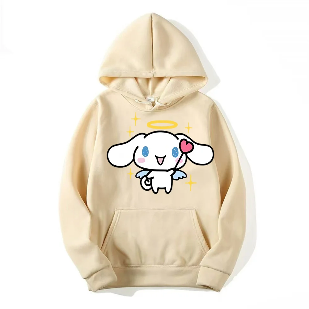 2024 New Fashion Women Hoodie Cinnamoroll Kuromi Family Cartoon Anime Men Pullover Spring Autumn Couple Sweatshirt Clothes Tops