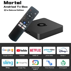 Mortal Q1 wersja globalna Smart TV Box multimedia strumieniowe Android13 AllwinnerH313 Bluetooth Asystent Google 2.4G i 5G Wifi 4K HD