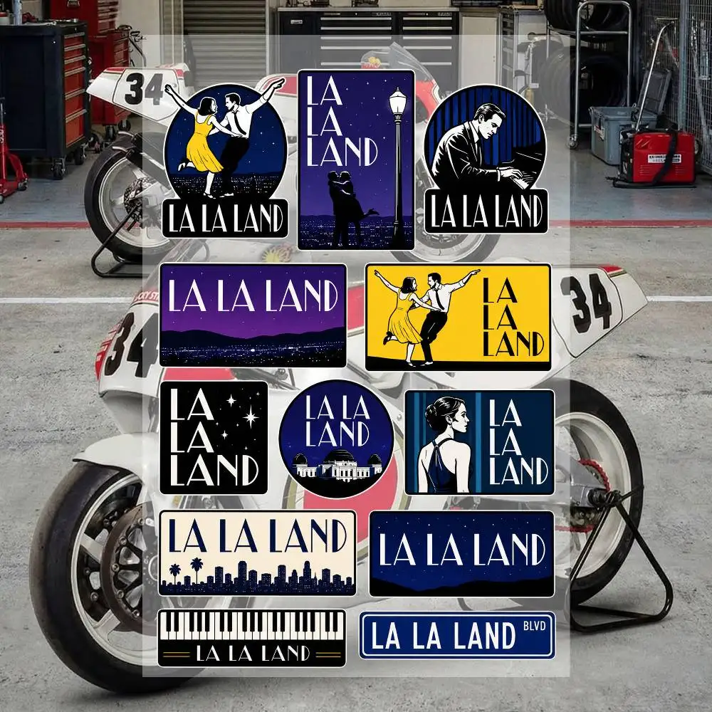 L-a L-a L-aN-d Waterproof Vinyl Stickers for Car Motorcycle Bike Skateboard Laptop Bottle Phone