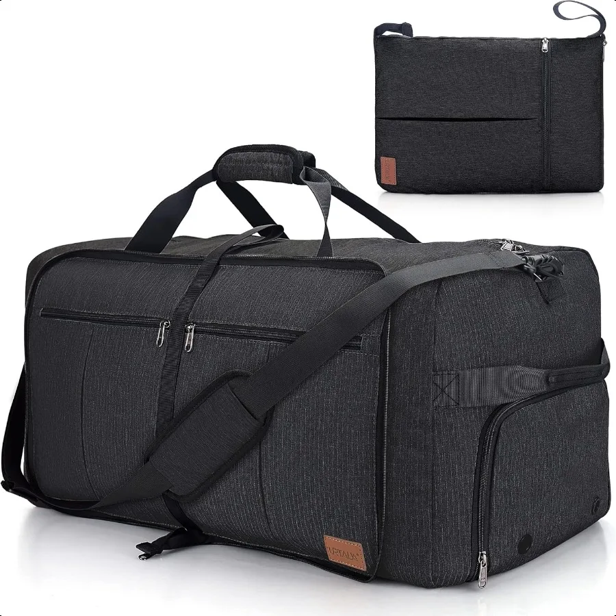 

120L Foldable Collapsible Waterproof Travel Duffel Bag for Men and Women with Shoe Compartment