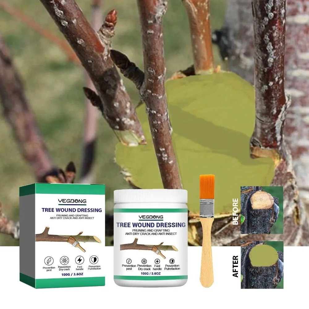 100g Tree Wound Dressing Antifungal Waterproof Pruning Sealer Dressing Bonsai Cut Paste Grafting Wax Tree Wound Repair Agent