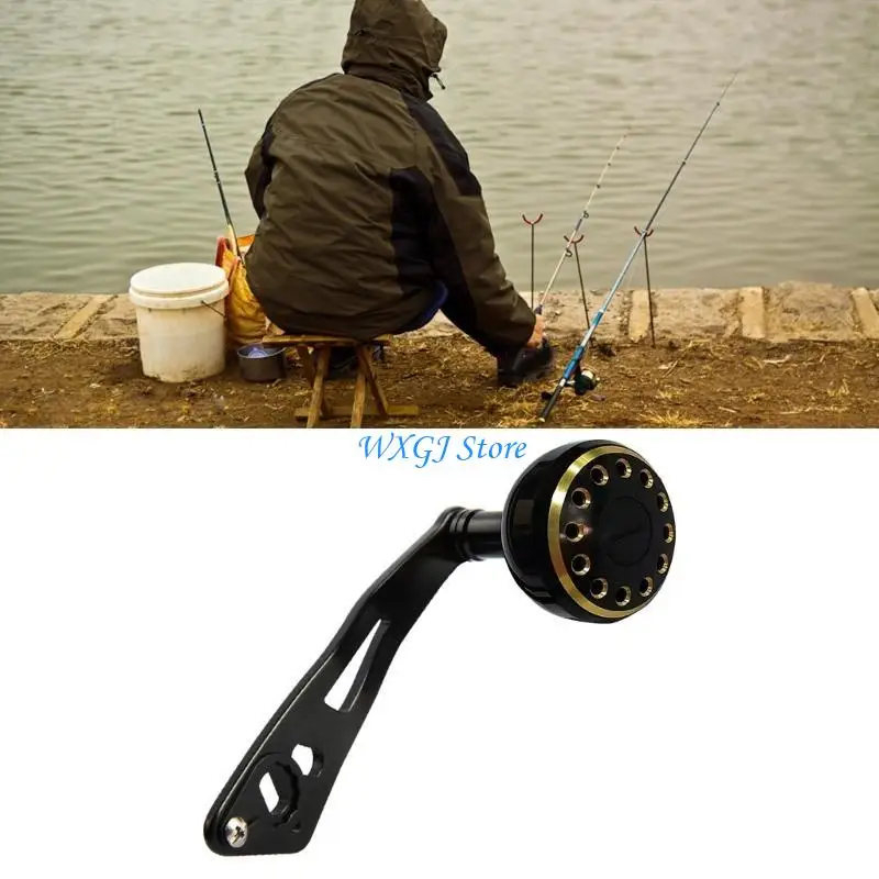 37JE Fishing Reel Handle Durable Metal Spinning Reel Handle Knob Grip Part for Round Baitcast Fishing Reel Handle Replacement