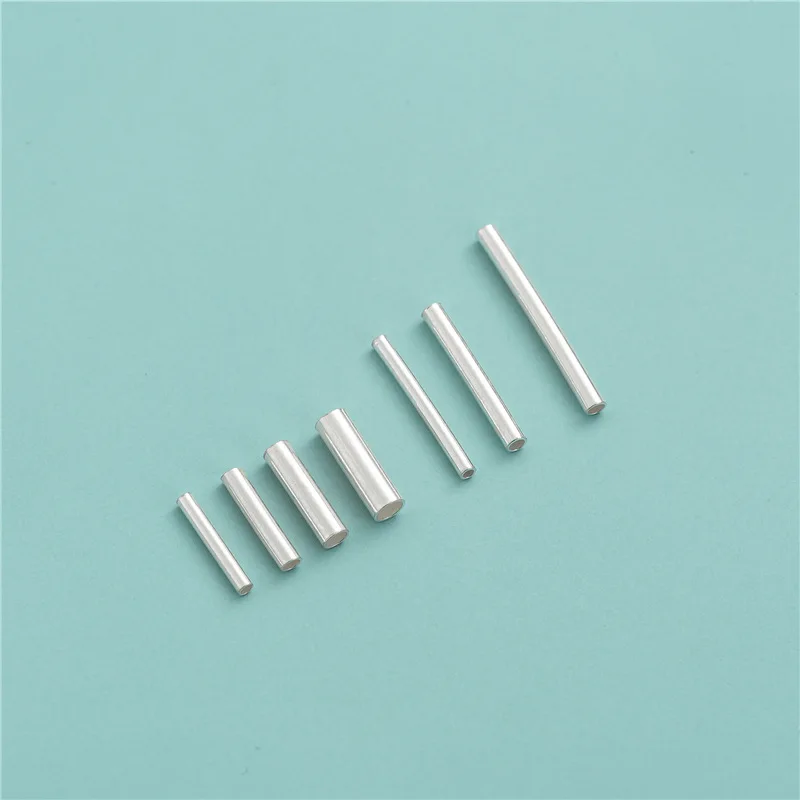 5pcs 925 Sterling Silver 3/6/8/10/15/20 Tube Spacer Beads for DIY Jewelry Making Fine Jewelry Finding Accessories