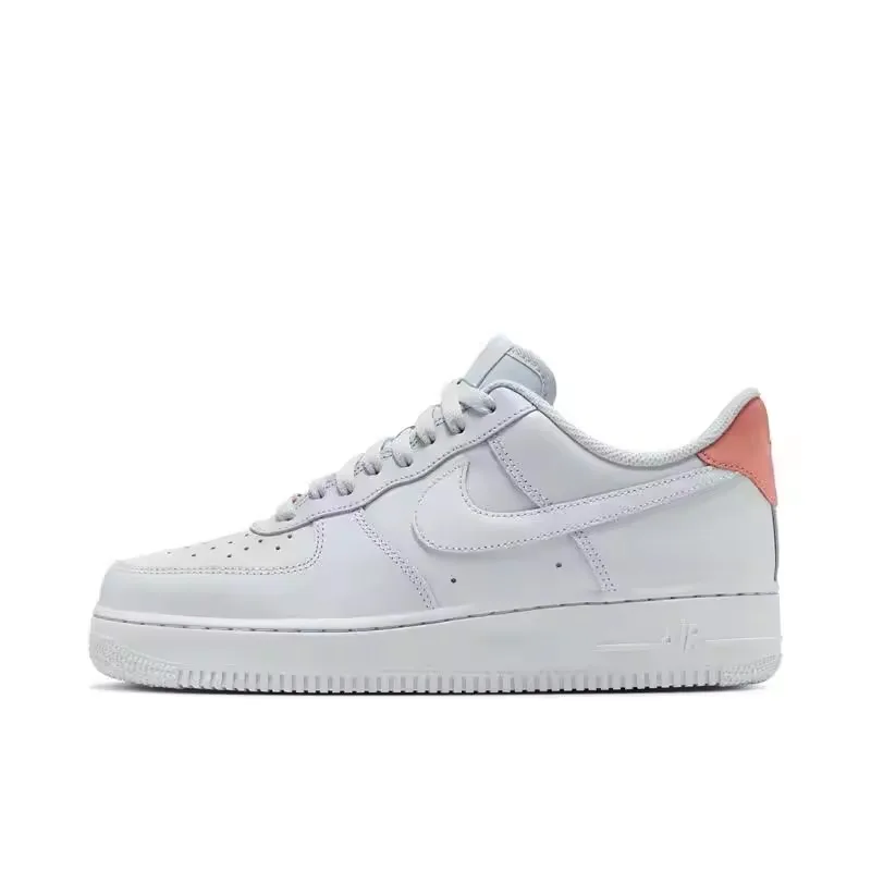 Nike Air Force 1 Lightweight and Comfortable Low-top Sneakers for Men and Women in White and Blue Skateboarding Shoes