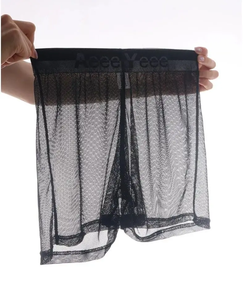 

Hot sale Men's underwear ice silk boxer shorts breathable four corner panties Briefs Trunks A897