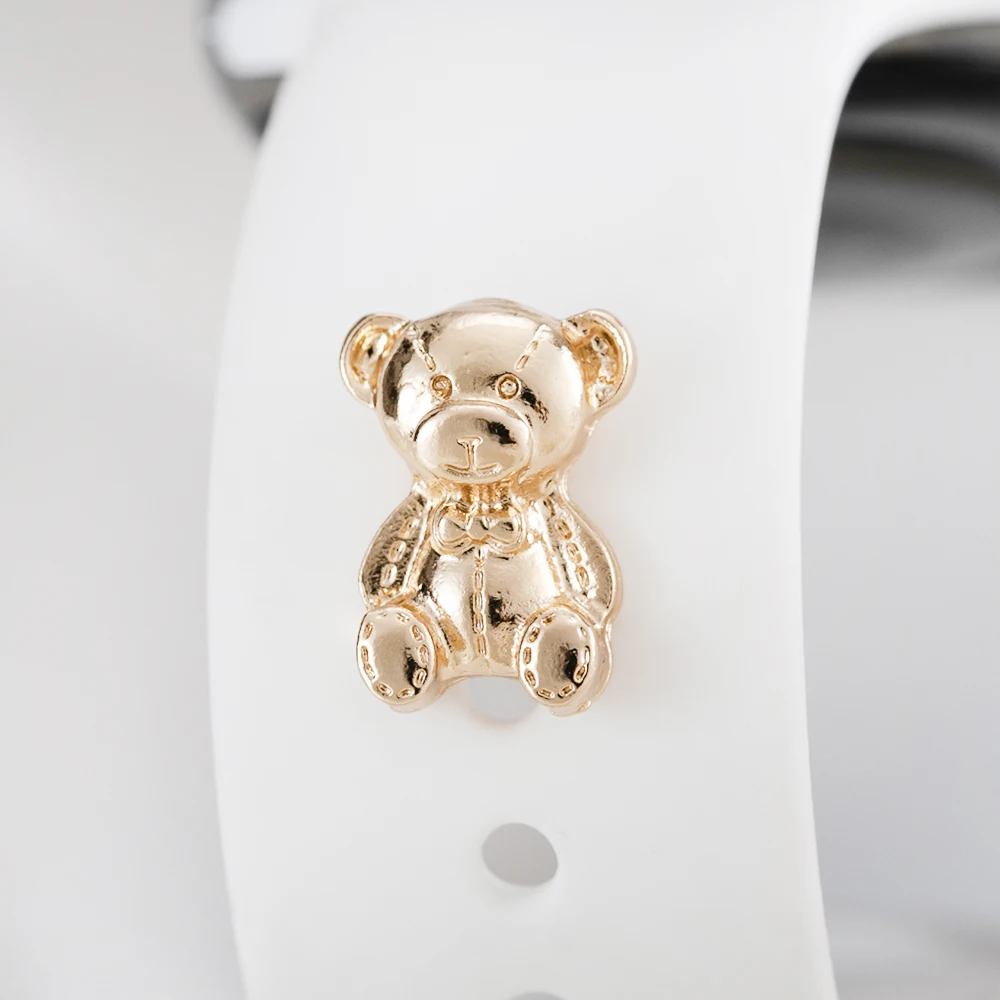 New Watchband Decorative Charms for Apple Strap Cartoon Paw Cute Little Bear Charms Jewelry for Iwatch Bracelet Charms Nails