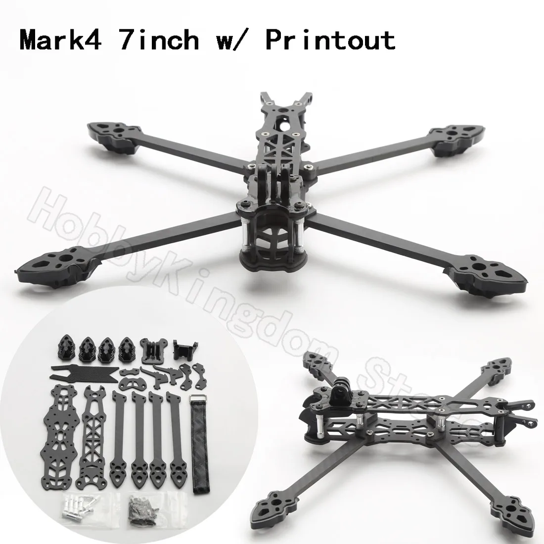 مجموعة إطار طائرة بدون طيار للسباق الحر ، Mark4 Mark 4 ، 7 "، سمك الذراع ، 5 من أجل Mark4 FPV Quadcopter