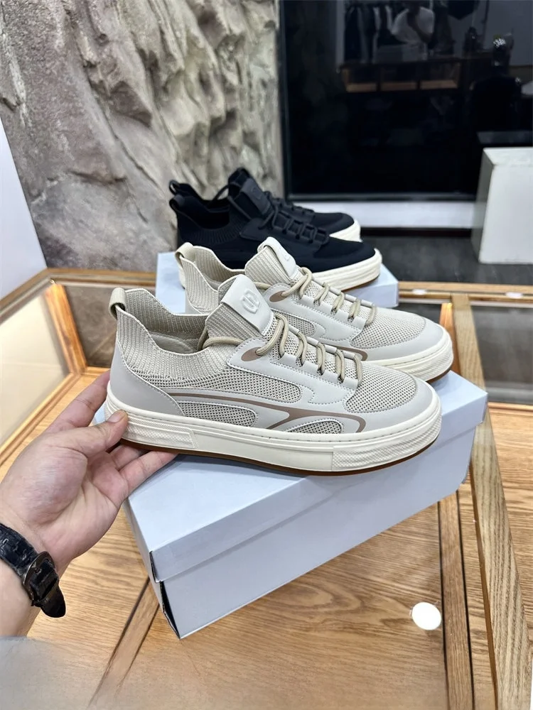 

Eurasian Cow Shoes! High-End Men's Summer Ultra-Leather Breathable Fabric Upgraded Fashion Casual Shoes Versatile Comfortable