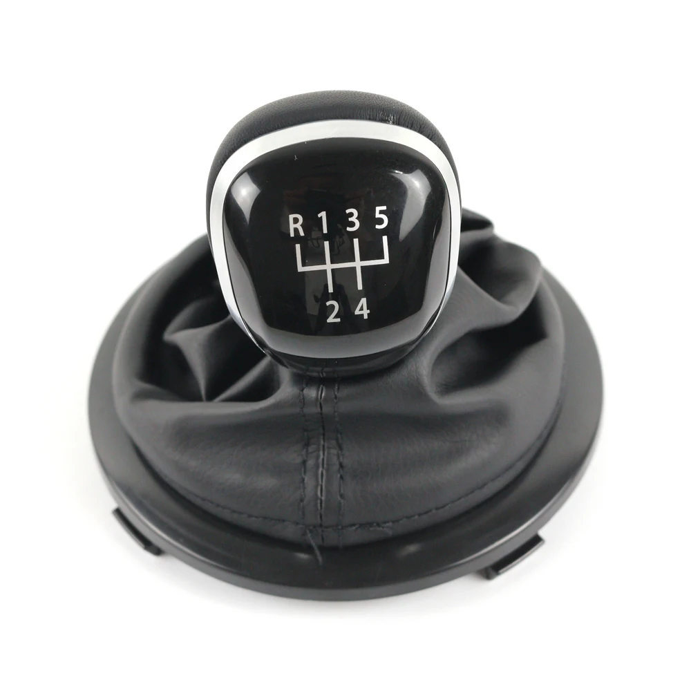 Manopla de Câmbio de 5 Velocidades com Alavanca e Coifa com Linha Vermelha para Volkswagen GOL G4 G5 - Acessórios Automotivos