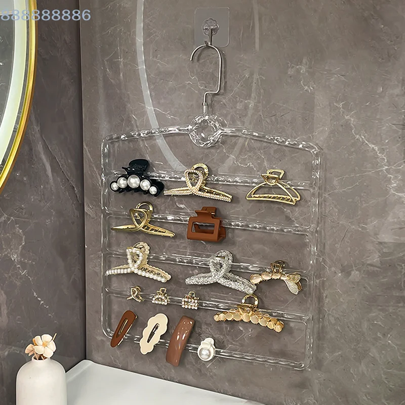 Wall Hanging Hairpin Hanger Space Multifunctional Storage Rack Hair Claw Storage Rack Organizer Large Capacity Headband Holder