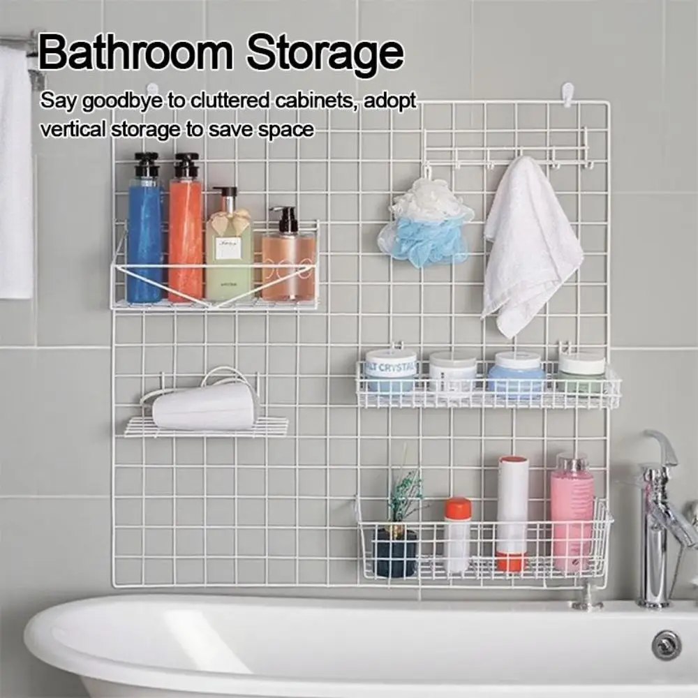 Open Wire Hanging Organizer Basket Hanging Hook Strong Load Bearing Grocery rack Large Capacity Space Saving
