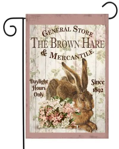 The Brown Hare and Mercantile   Garden Flag **  Double Sided ** Top Quality