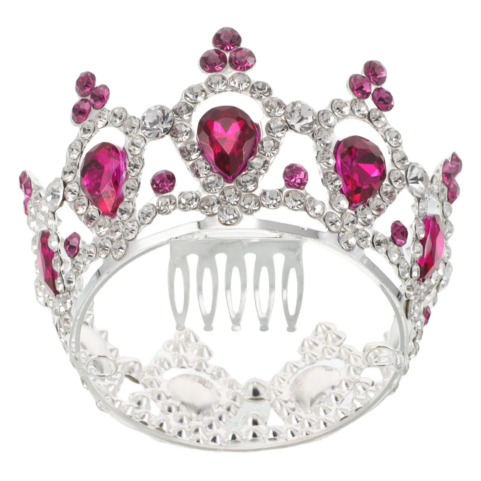 

Rhinestone Mini Tiara For Toddler Girls Birthday Party Accessory With Comb Small Lightweight Crown Dress Up Headpiece Princess