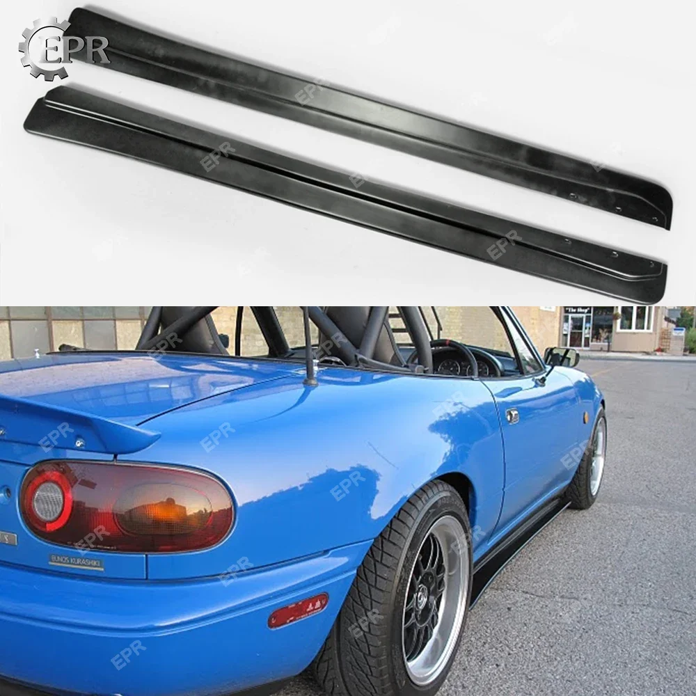 Side Skirt Extension For Mazda MX5 NA Roadster FD Style Tuning Part Trim For MX5 NA Carbon Fiber Glass Side Skirt Extension