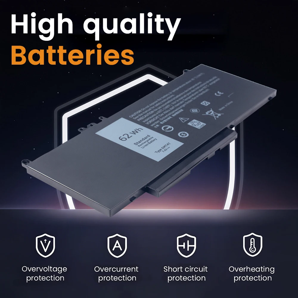 BGBT 6MT4T Laptop Battery for DELL Latitude E5570 E5470 14 5470 15 5570 Precision 15 3510 M3510 7VGG6 Notebook Bateria
