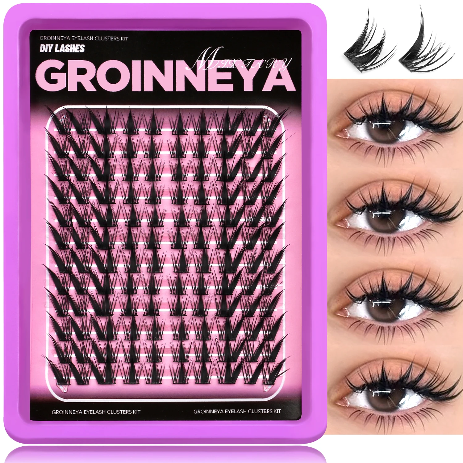 Cat Eye Cluster Lashes, 12 Rows DIY