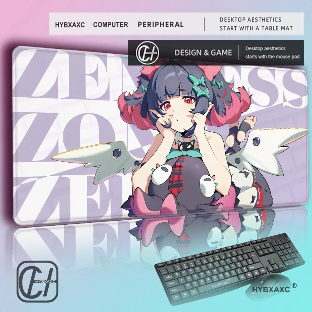 HBXAXC Zenless Zone Zero Mouse Pad Angels of Delusion AOD Nangong Yu Aria Sunna Mousepad Keyboard Pad Desk Mat Keyboard Mats