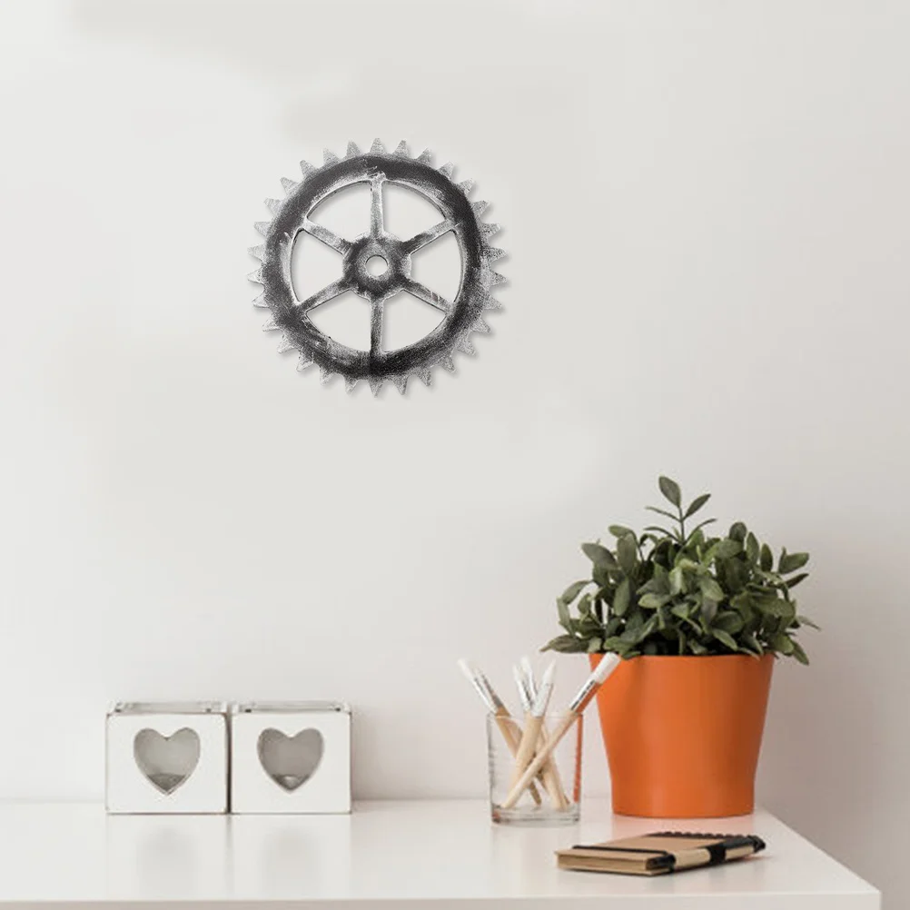 

2Pcs Vintage Gear Wall Art Industrial Decor Density Board Home Accessory Industrial Wall Art Home Decor Accessory