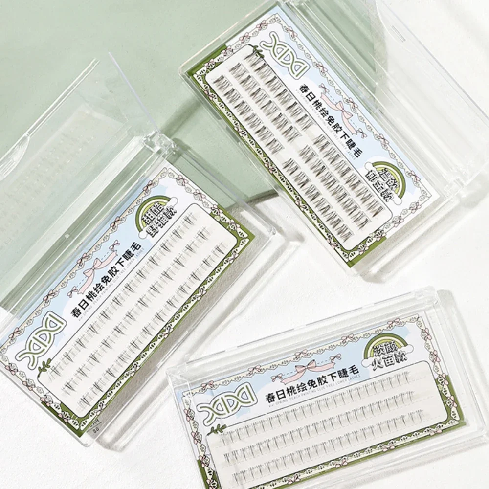 

3 Rows Mixed Lower & Upper Eyelashes Glue-free Natural Segmented Individual Cluster False Eyelash Daily Pure Desire Eye Makeup