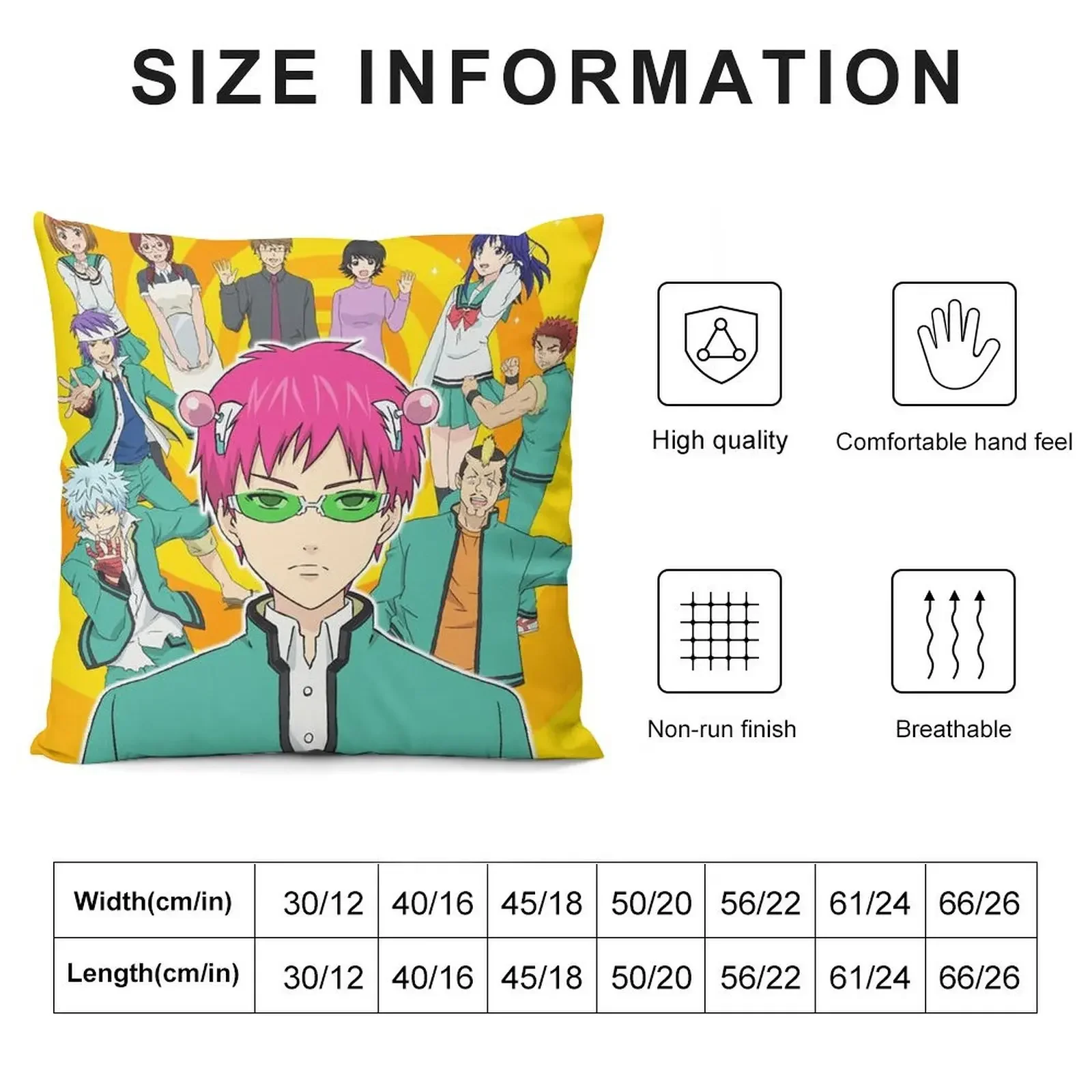 The Disastrous Life of Saiki K. Poster Designs Throw Pillow pillow pillowcase Christmas Cushion For Home pillow