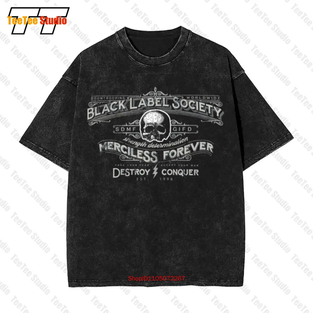 

Официальная винтажная футболка большого размера Black Label Society Merciless Forever Rock XLNY