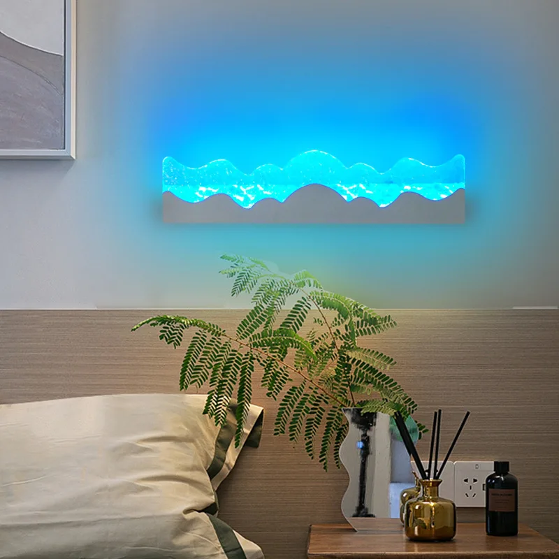 Modern New Creative Rainbow Rgb Bedroom Wall Lamp Pickup E Sports Atmosphere Decoration Minimalist Romantic Bedside Lamp image 3