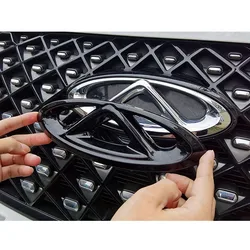 Accesorios Para Chery Tiggo 7 pro MAX, emblema negro, herramientas de insignia de rejilla, cubierta de coche, pegatinas Para parrilla de carreras, estilo