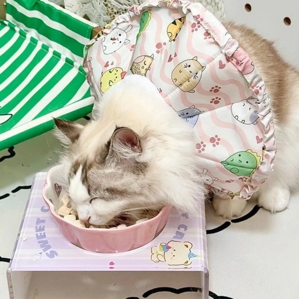 

Adjustable Cat Elizabethan Collar Anti Biting Cartoon Pattern Anti-licking Collar Breathable Waterproof