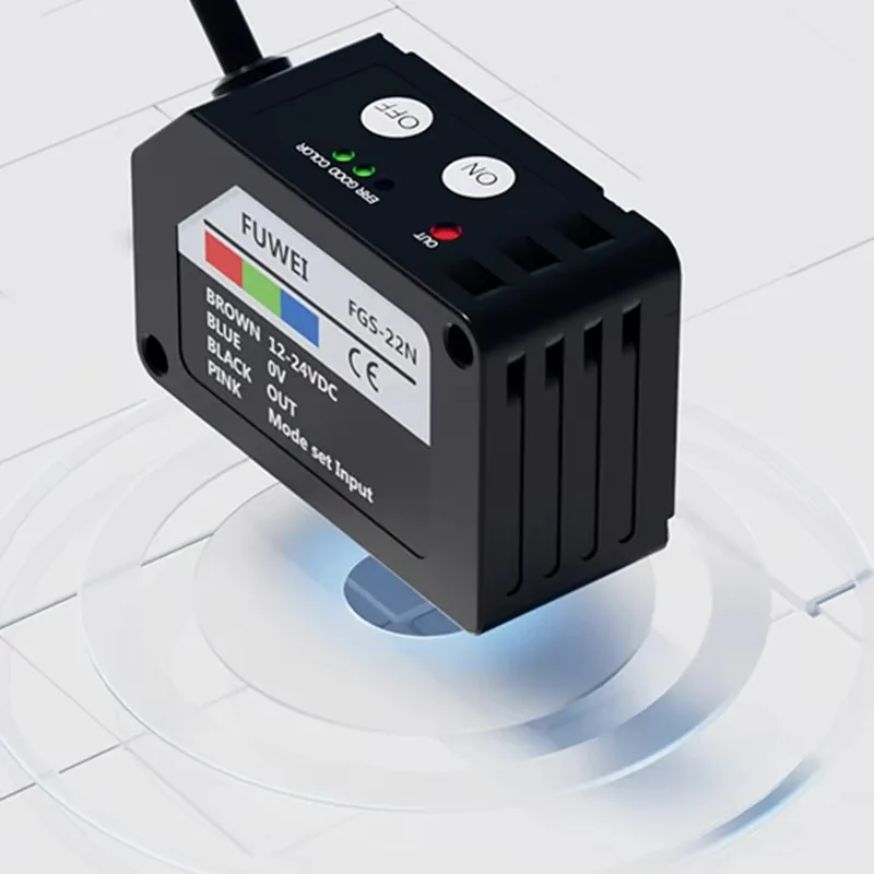 FGS-22N Color Recognition Sensor 18-28mm Range 24VDC Fast Response Electric Eye Shake Correction NPN Output Bolt Mounting