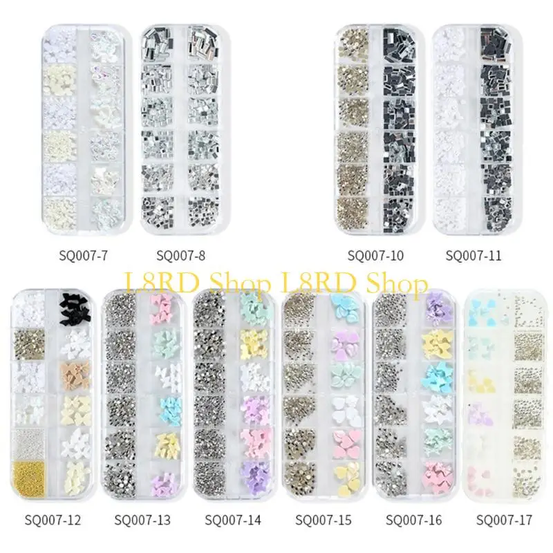

L8RD Heart Charms Flower Charms Art Rhinestones Bows Art Charms