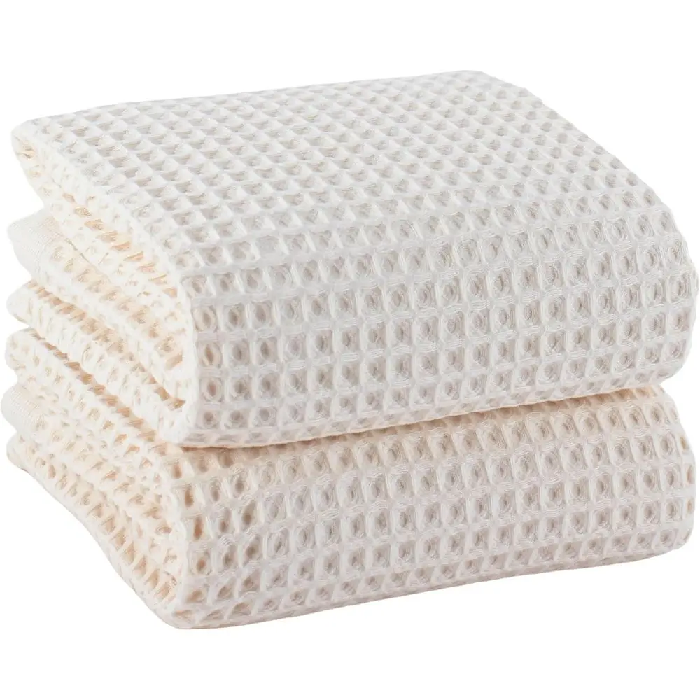 

2-Piece Organic Cotton Bath Towel Set | Natural 100% Turkish Cotton | Premium Large Bath Sheets | 32x63 inches | Earthy Spa Expe