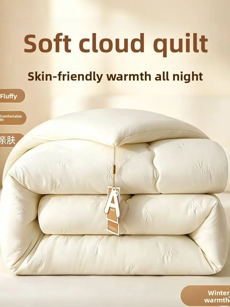 Thickened Light Weight Warmth Soybean Fiber Blanket Four Seasons Universal Student Single Double Bed Comforter Non-pressing Body