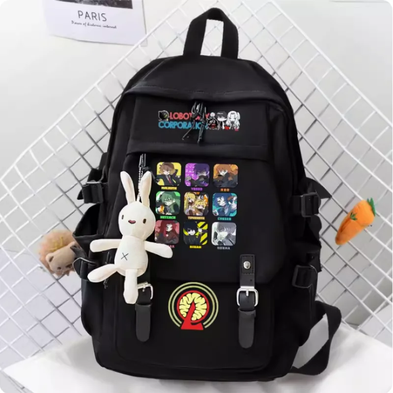 

Anime Lobotomy Corporation Schoolbag Backpack High-capacity Pu Belt Computer Casual Shoulder Bag Student Messenger Bag 653