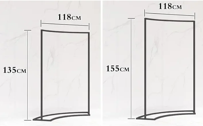 Vitrine de magasin de vêtements pour femmes, barre horizontale moyenne, plate-forme de fenêtre haute et basse simple, métal