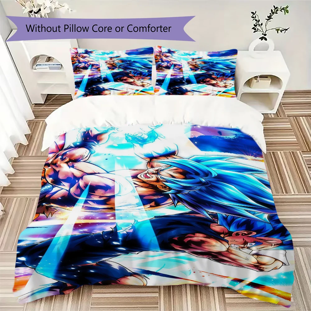 Dragon Ball Super 3pcs Bedding Set, Digital Printed Duvet Cover, No Insert, Kids Gift, Large Size -HYQ7