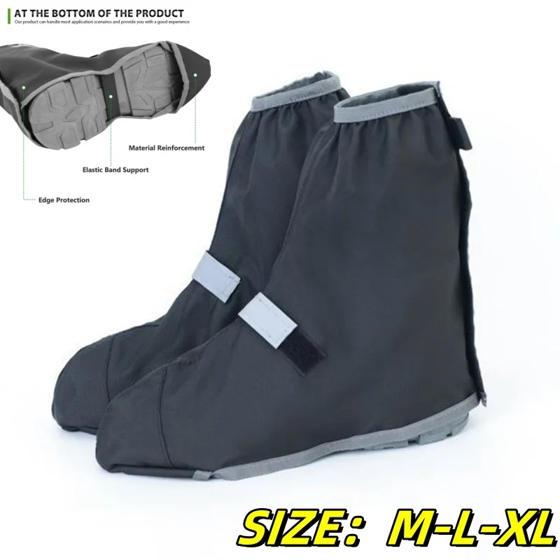 Cubierta de zapato reutilizable para días lluviosos y nevados, senderismo, pesca, motocicleta, ciclismo, chanclos Oxford a prueba de lluvia, Protector de zapatos para botas impermeables