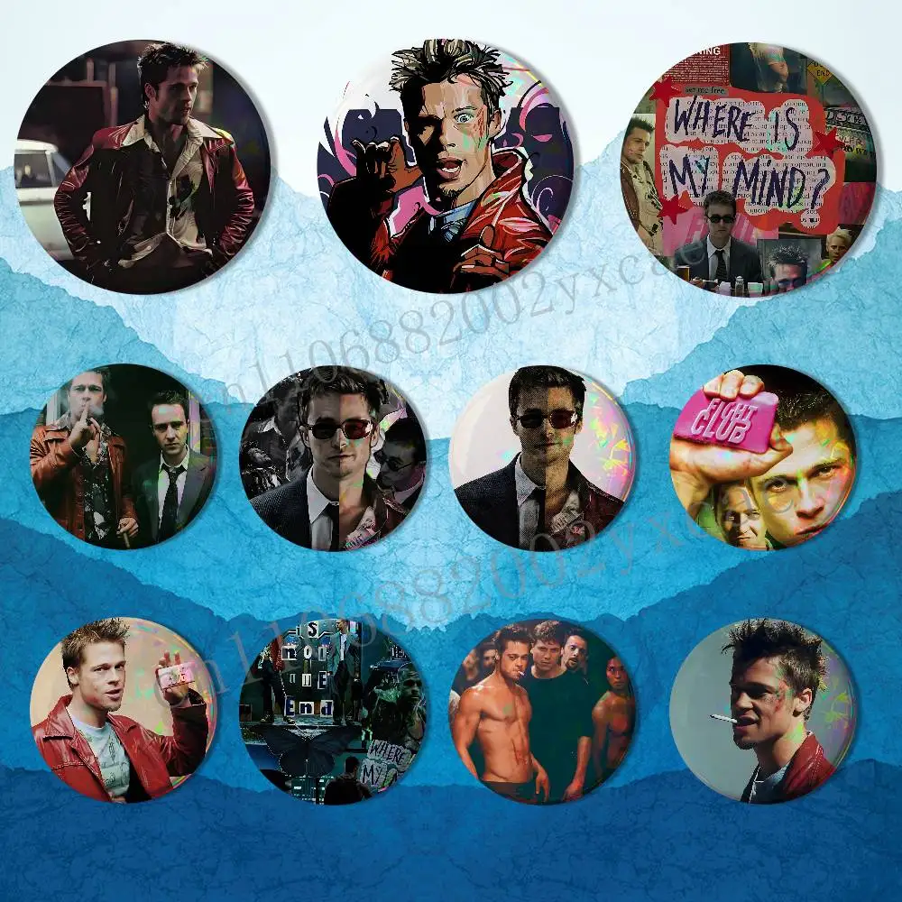 

Strike Hard Fight Club cool Creative Round Badge Button Pin Bag Decor Fans Collection Friends Gift Brooch
