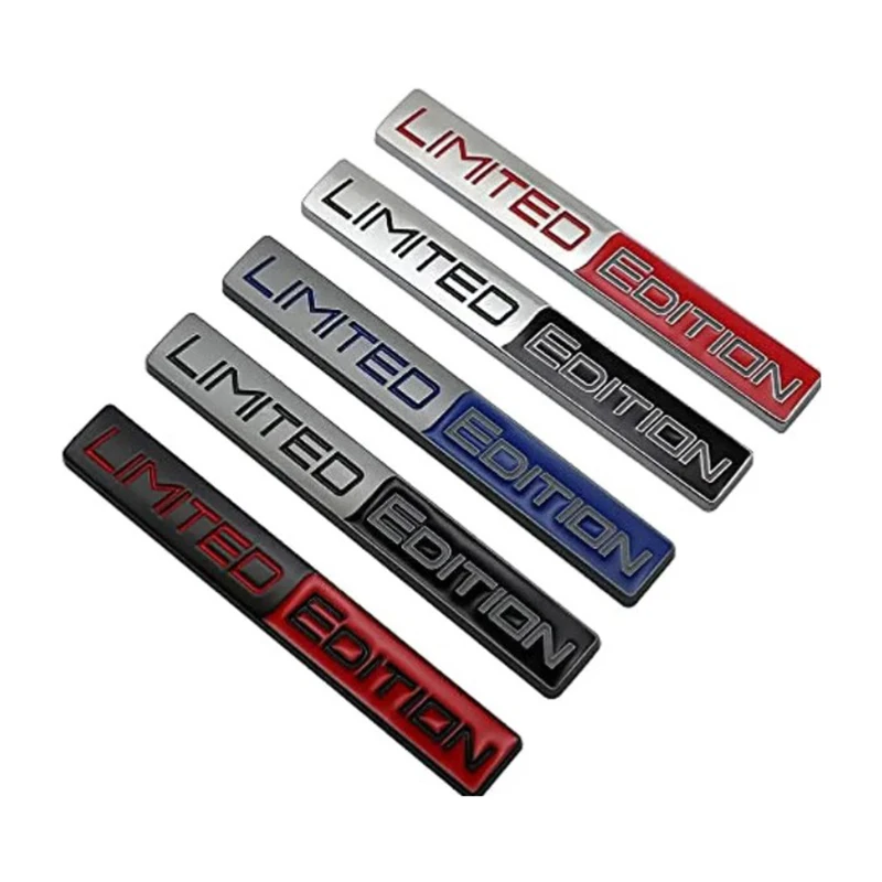 Car Styling 3D Metal Limited Edition Logo Car Front Grill Emblem Side Fender Rear Trunk Badge Sticker For Universal Cars Decor