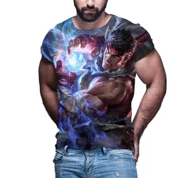 Camisetas de Street Fighter para hombres y mujeres, ropa de calle con estampado 3D de Anime, camiseta de gran tamaño a la moda, camisetas Harajuku para niños, nuevas