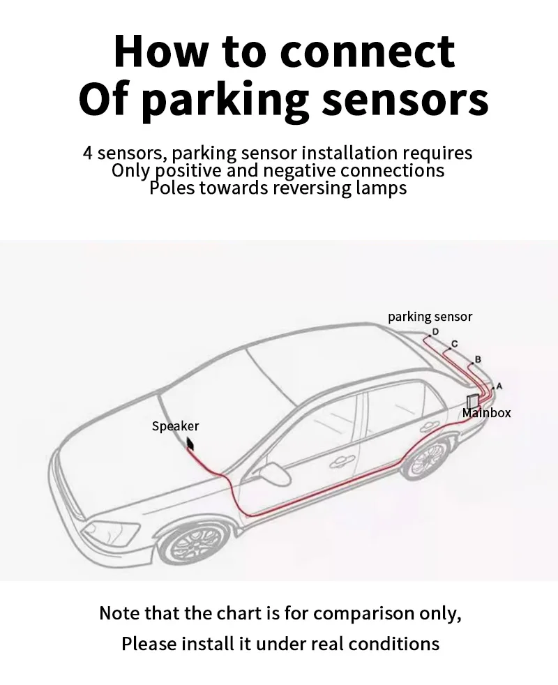 16,5 mm 4 Parksensoren Auto-Rückfahrradar Geräuschloser Modus Wasserdicht 12V Sicherer Einparkassistent für Auto LKW Van Wohnmobil – Detail 6