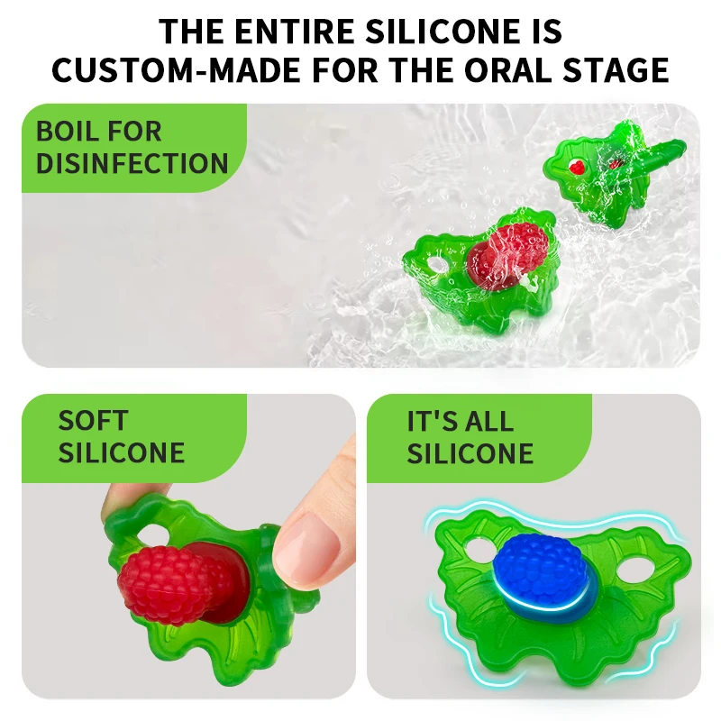جل تسنين للأطفال من السيليكون الكرتوني، عصا أسنان مضغ مضادة للعض، مثبت أسنان، لهاية، متعة العض #6