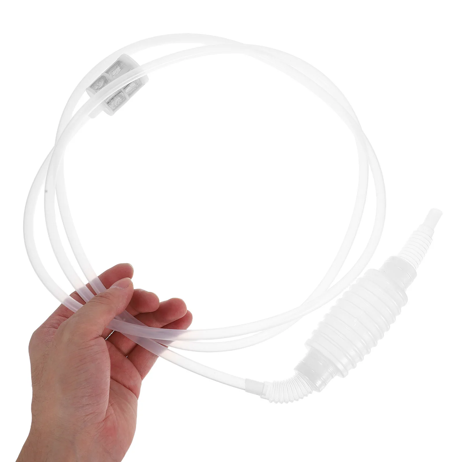 

2Pcs Hand Siphon Pump Clear Durable Hose Filter Screen Fuel Water Oil Transfer Siphon Pump for Fuel Transfer