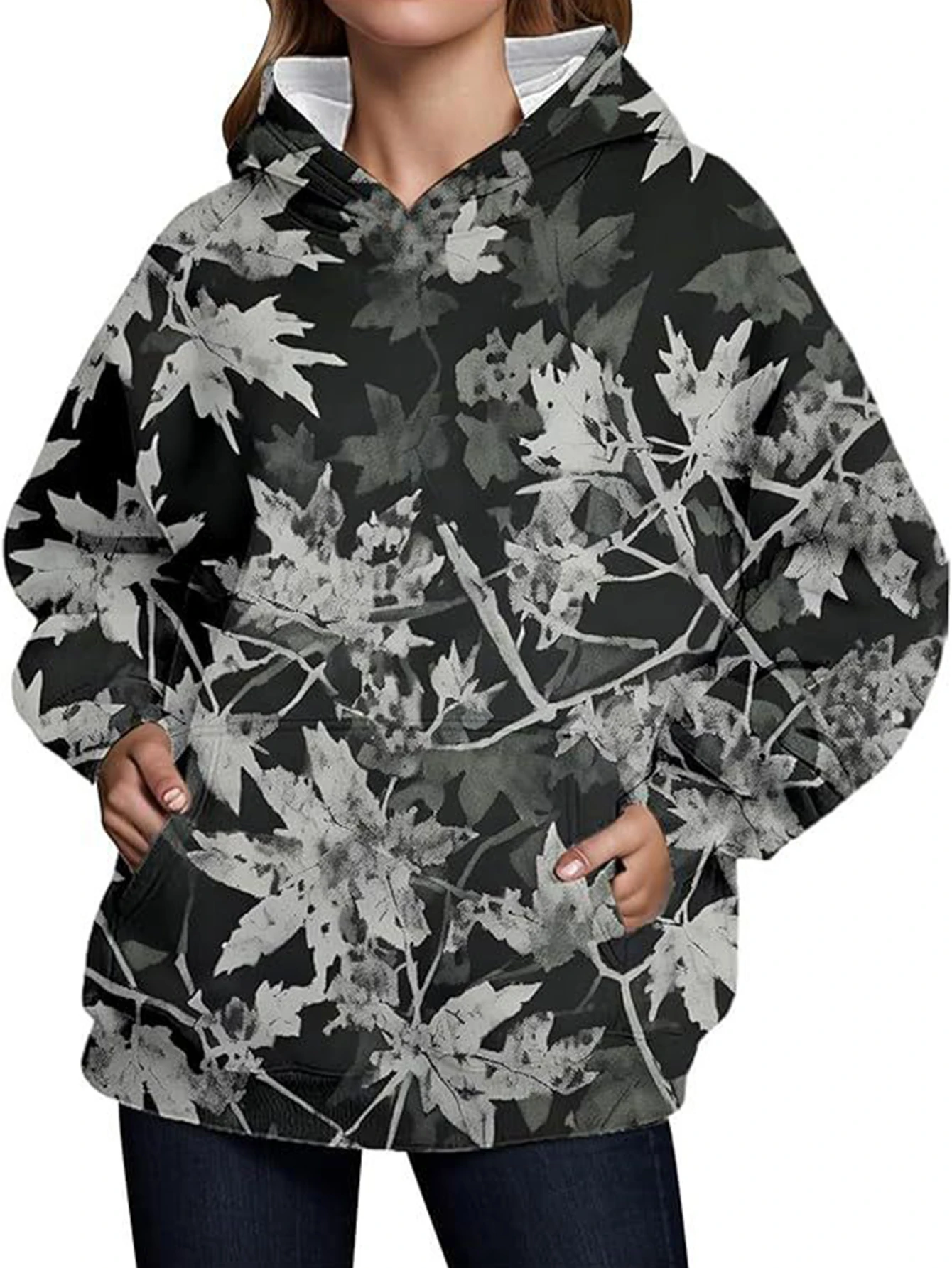 Casual Fit Hoodie Straight Sleeve No Decoration Comfortable Style Women's Top Garment Casual Fashion Upperwear