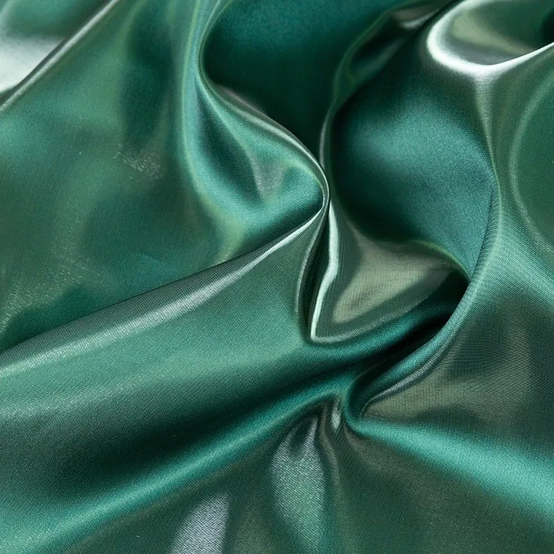 Liquid glossy water satin fabric reflective satin designer wedding and evening dress fabric DIY bow fabrics for dressing