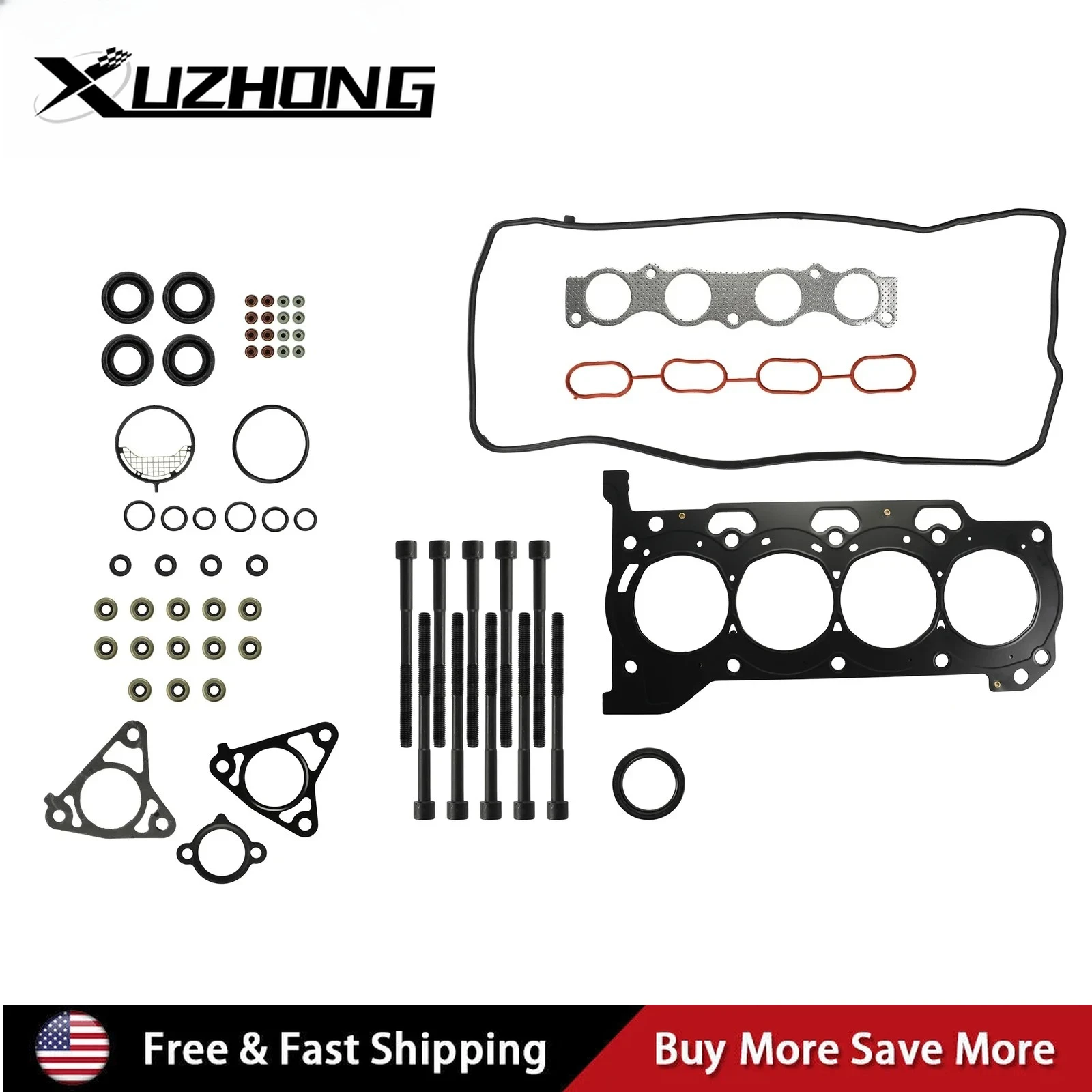 

For 2010-2013 Toyota Prius Head Gasket Set with Head Bolts 1.8L 2ZR-FXE HS26515PT