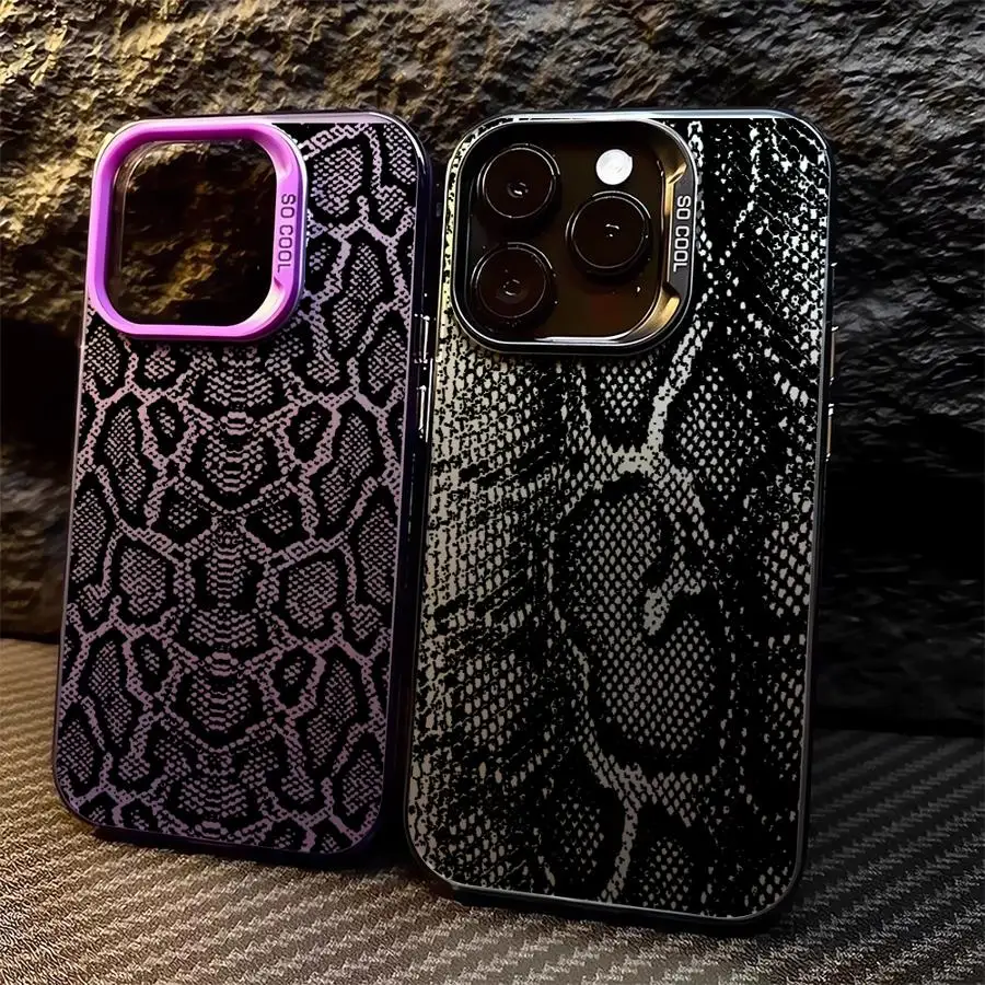 

Snakeskin Pattern Case for iPhone 17 Pro Max 11 16 14 Plus 15 12 Pro Air 13 Phone Cover